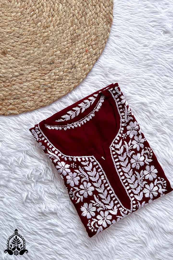 ANAM CHIKANKARI STRAIGHT KURTA